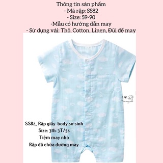 Rập giấy may body sơ sinh tay ngắn_SS82