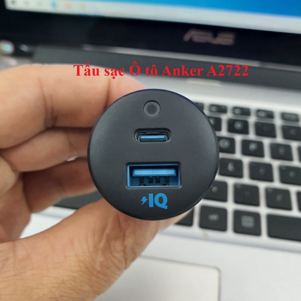 Tẩu Sạc ANKER PowerDrive C 2, 27W 2 Cổng Chính Hãng - Mã A2722