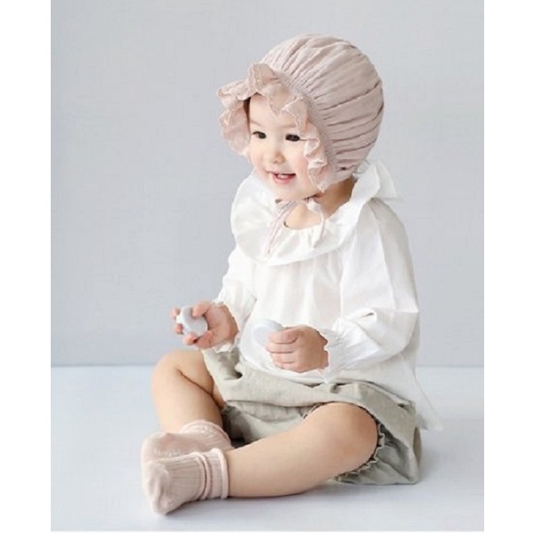 Mũ bèo ren tiểu thư cho bé gái