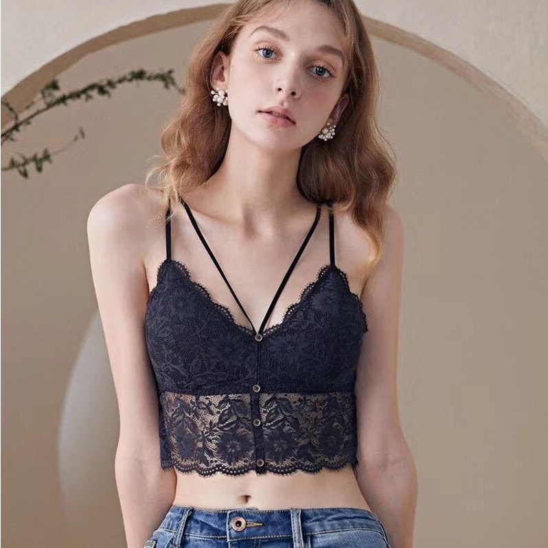 Áo Ngực Ren Đan Dây Trước Ngực Dáng Bralete DAN L&amp;U 9965