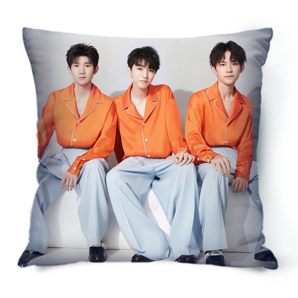 Áo Gối Vuông In Hình Thần Tượng Tfboys Cá Tính Độc Đáo