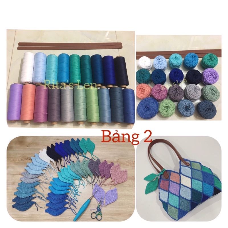 Set Nguyên liệu làm túi lá 19 màu