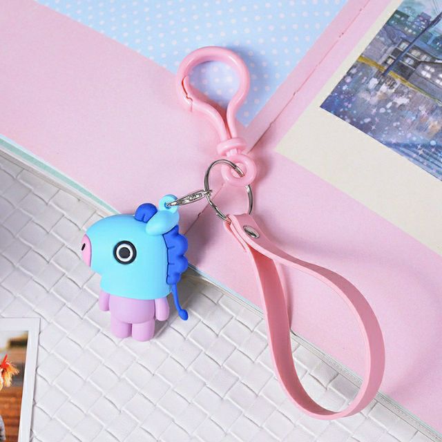 Móc khóa nhựa có tag BT21 loại nhỏ