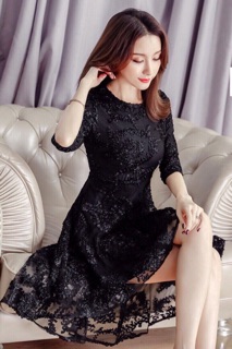 ĐẦM REN ĐUÔI CÁ DỰ TIỆC CAO CẤP - HÀNG NHẬP