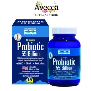  Men Vi Sinh Lợi Khuẩn Trace Minerals Probiotic 55 Billion Hộp 15 Viên