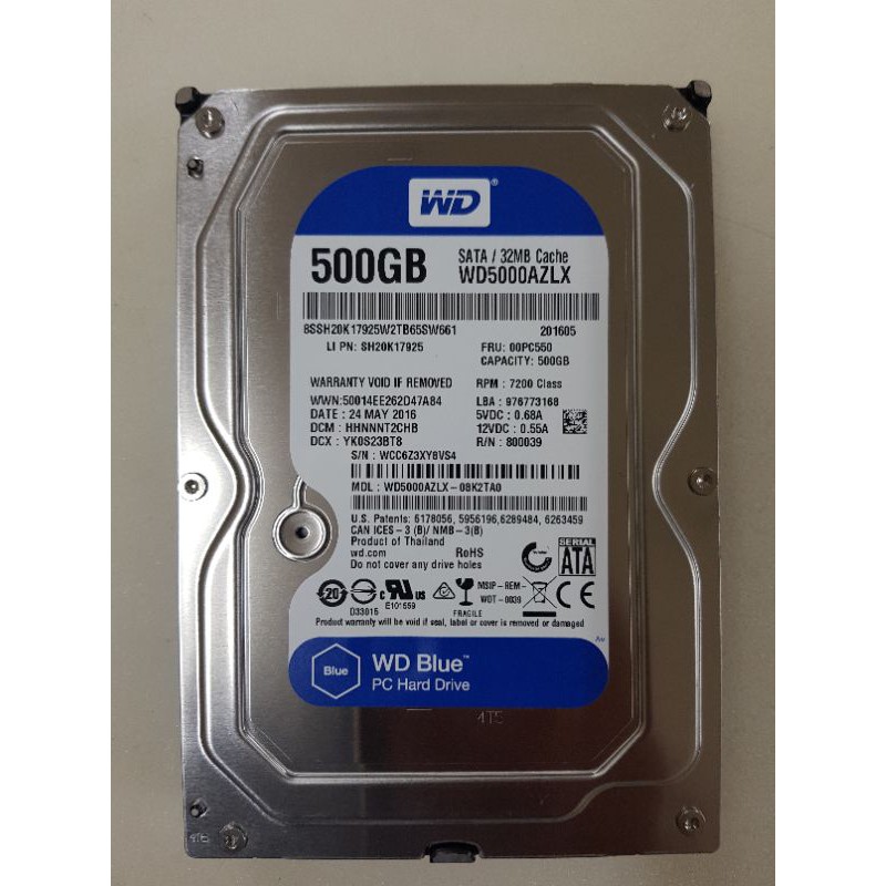 Ổ Cứng Trong Suốt (3.5) 500gb Wdc Sata