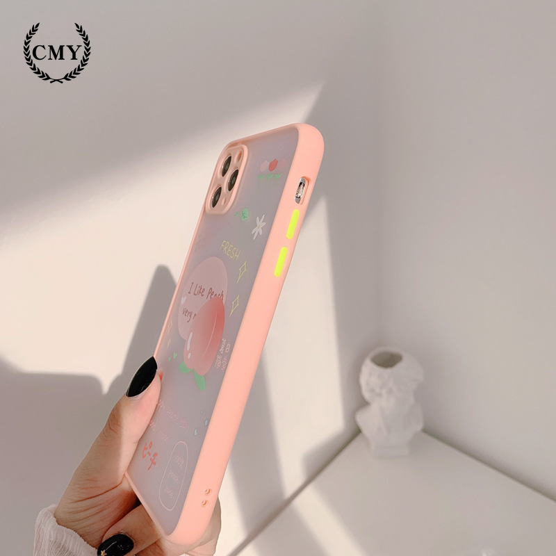Ốp điện thoại silicon trong suốt họa tiết trái đào dễ thương cho iPhone11/11Pro 11pro Max X XR XS XS MAX 7 8 plus SE | BigBuy360 - bigbuy360.vn