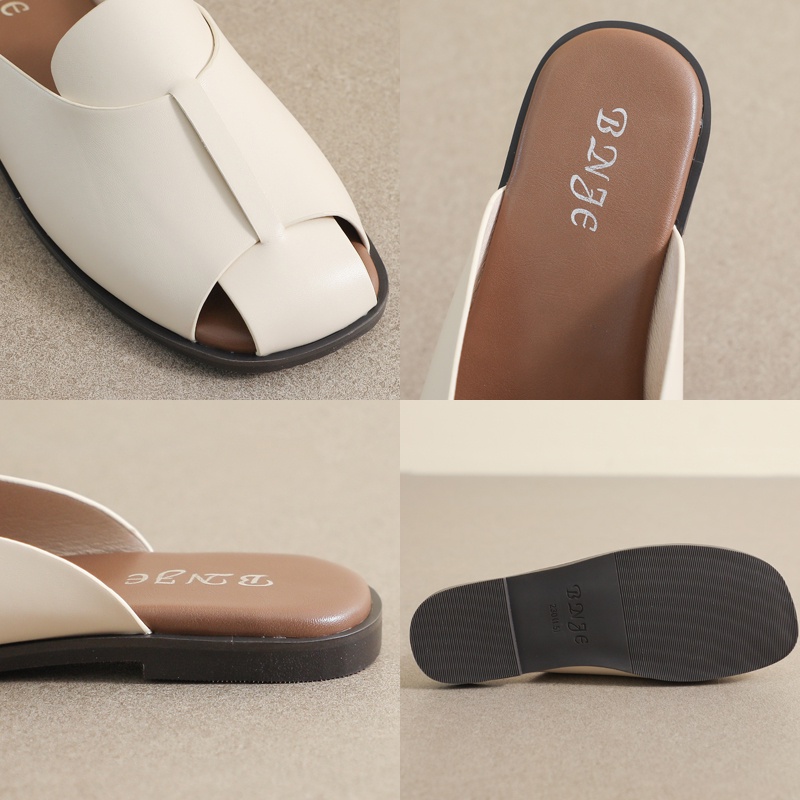 Dép Bít Mũi Phong Cách Retro Mùa Hè Mới Cho Nữ Size 34-42