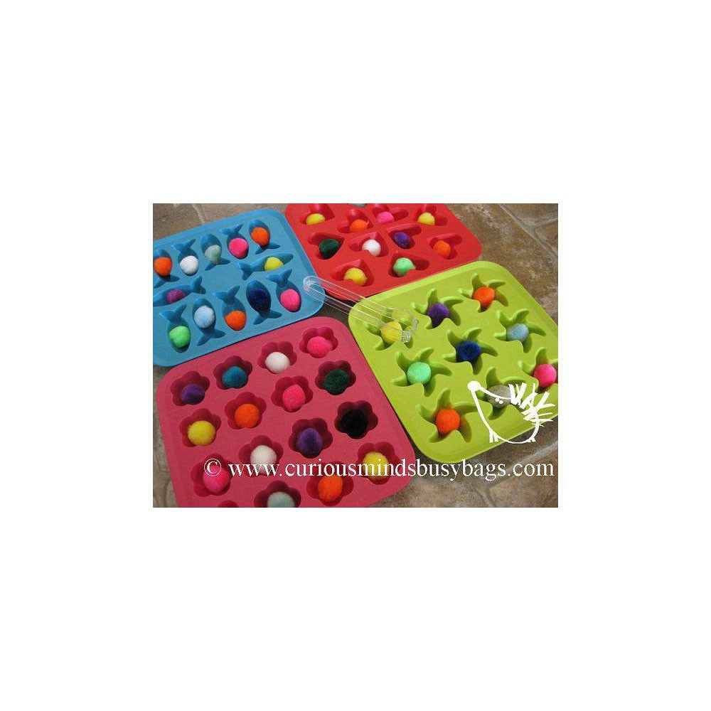 [BAO_GIÁ_SHOPEE] Pompom Montessori nhiều kích cỡ TẶNG KÈM KẸP GẮP NHỰA