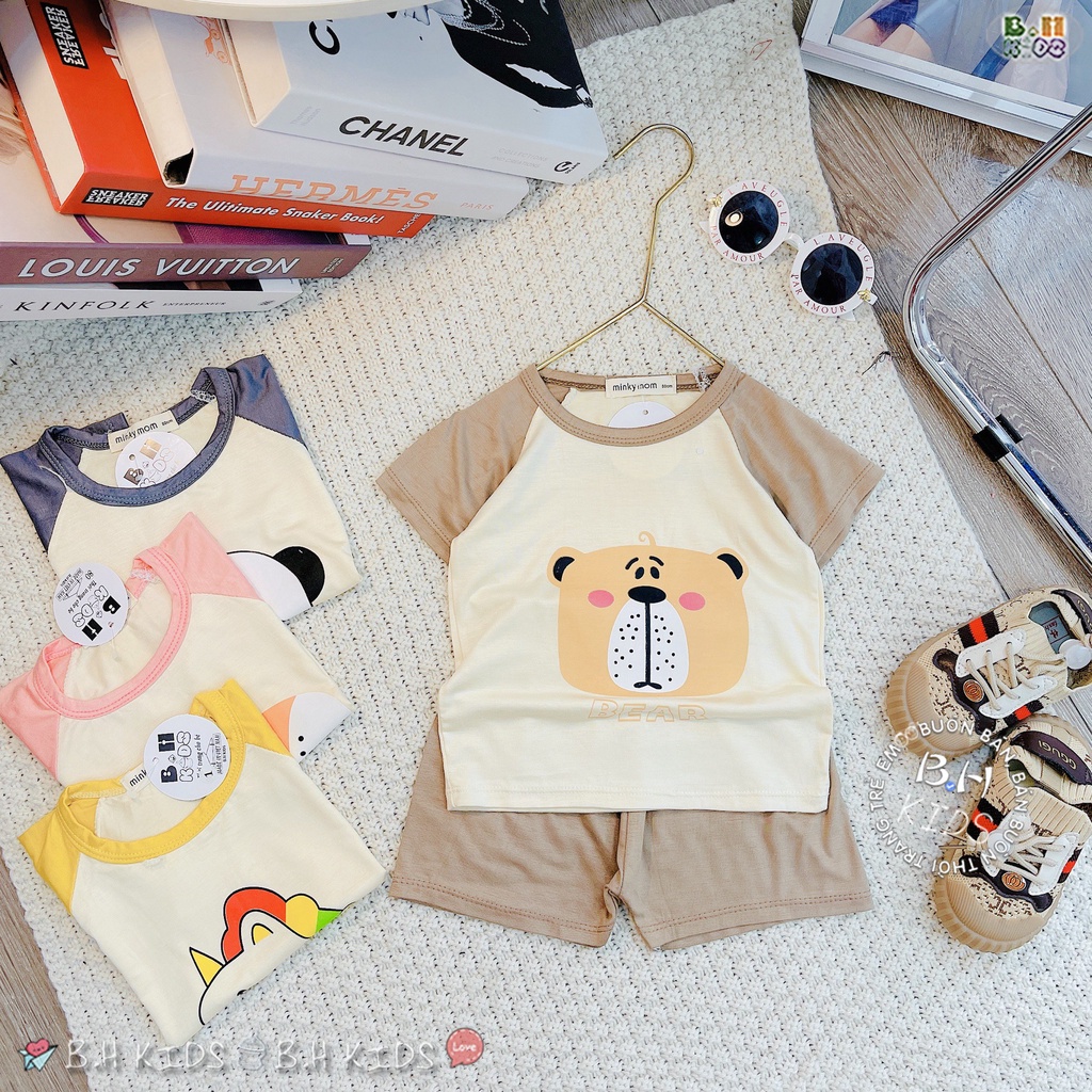 Bộ Cộc Tay Minky Mom Vải Thun Lạnh Nhiều Họa Tiết Cho Bé - Umee Kids