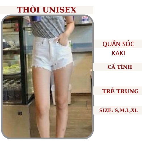 Quần short nữ 🍓🍓quần đùi nữ, chất kaki jean co dãn lưng cao về hai màu trắng đen-KPI