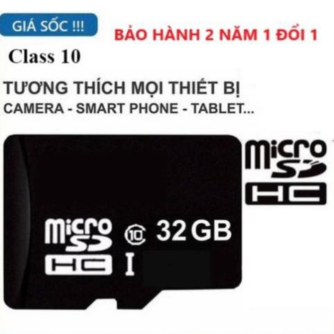 Thẻ nhớ điện thoại 64G/32G/16G/8G/4G/2G micro sd class 10 U3, cho camera, máy ảnh  - Bh 2 năm lỗi 1 đổi 1