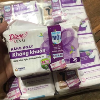 Combo 6 gói Băng vệ sinh Diana Sensi hàng ngày kháng khuẩn gói 20 miếng