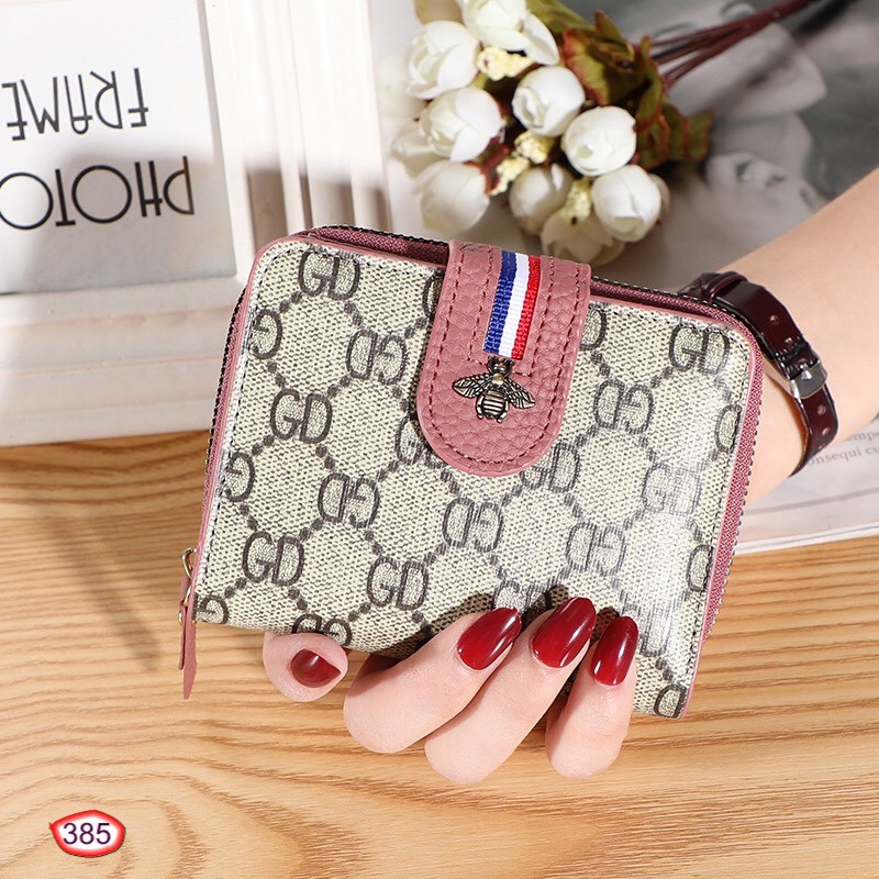 VÍ NỮ MINI NGẮN CẦM TAY CAO CẤP CON ONG 3 SỌC V385 NHIỀU NGĂN CỰC HOT | BigBuy360 - bigbuy360.vn