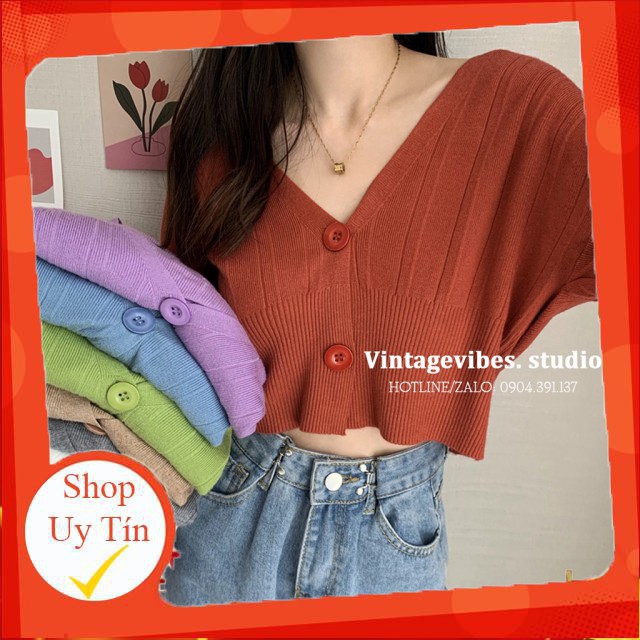 Áo cardigan len 2 cúc giữa Ulzzang (hàng QC) - Kèm ảnh thật Liên hệ mua hà