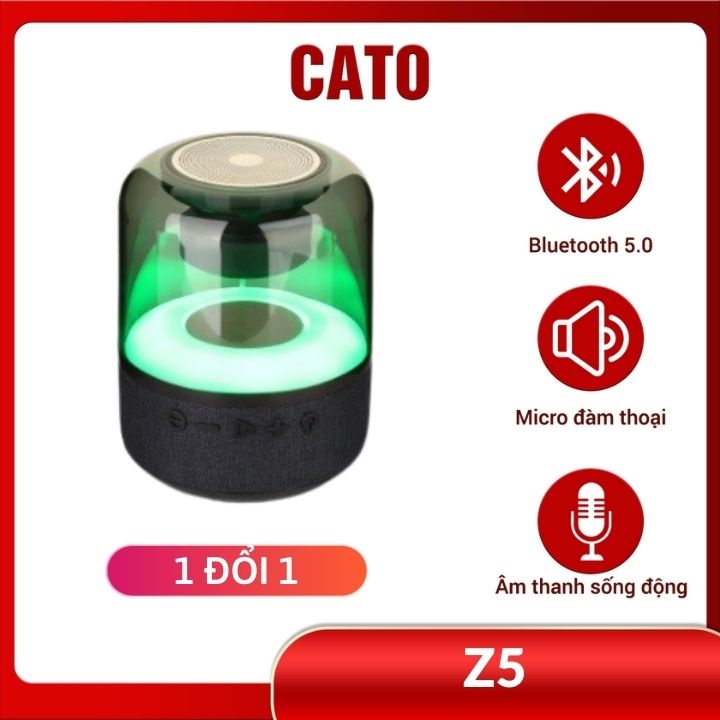 Loa Bluetooth Mini Z5 Tích Hợp Đèn Led Nháy Theo Nhạc_Âm Thanh Stereo Siêu Pass, Pin Trâu, Hỗ Trợ USB, Thẻ Nhớ, FM,..