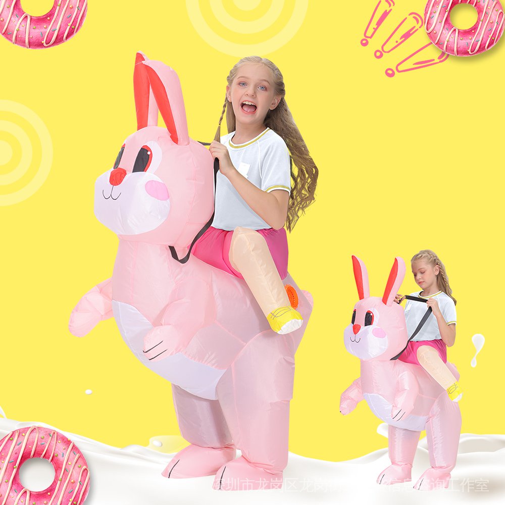 Trang Phục Hóa Trang Thỏ Bơm Hơi Cho Người Lớn/Trẻ Em Dịp halloween