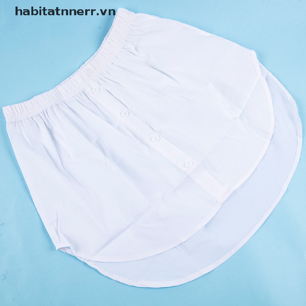 Tanner Chân Váy Cotton Co Giãn Giả Quét Dưới Áo Sơ Mi Có Thể Tháo Rời