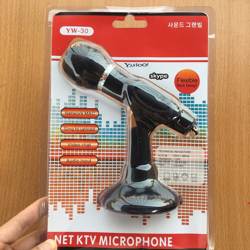 Microphone máy tính thu âm,đàm thoại có chân đế để bàn tiện lợi KTV