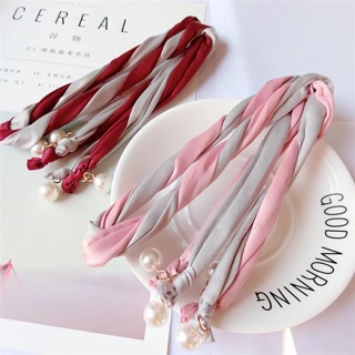 Bờm tóc TURBAN BĂNG ĐÔ ĐAN chéo tiểu thư