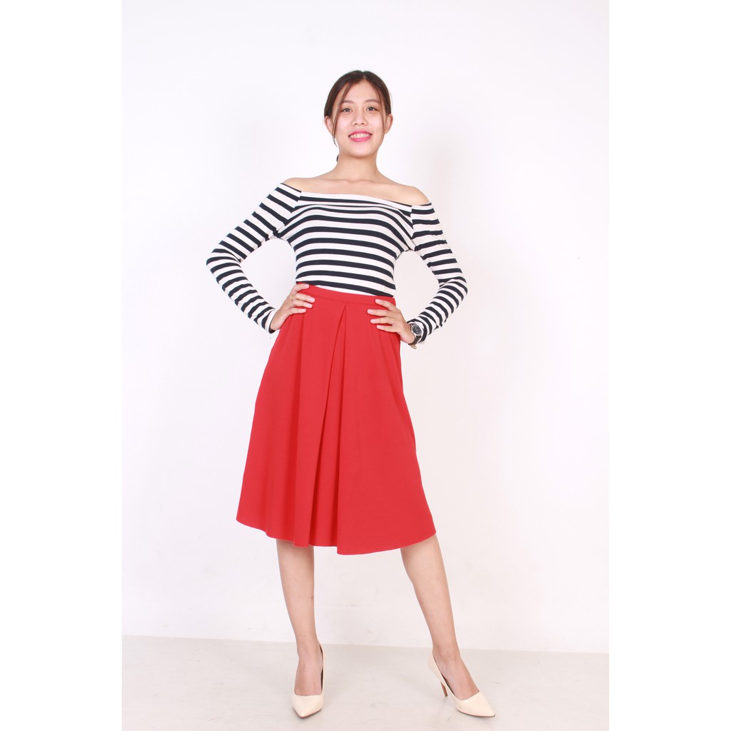 CHÂN VÁY CHỮ A MÀU ĐỎ TƯƠI HÀNG VNXK | BigBuy360 - bigbuy360.vn