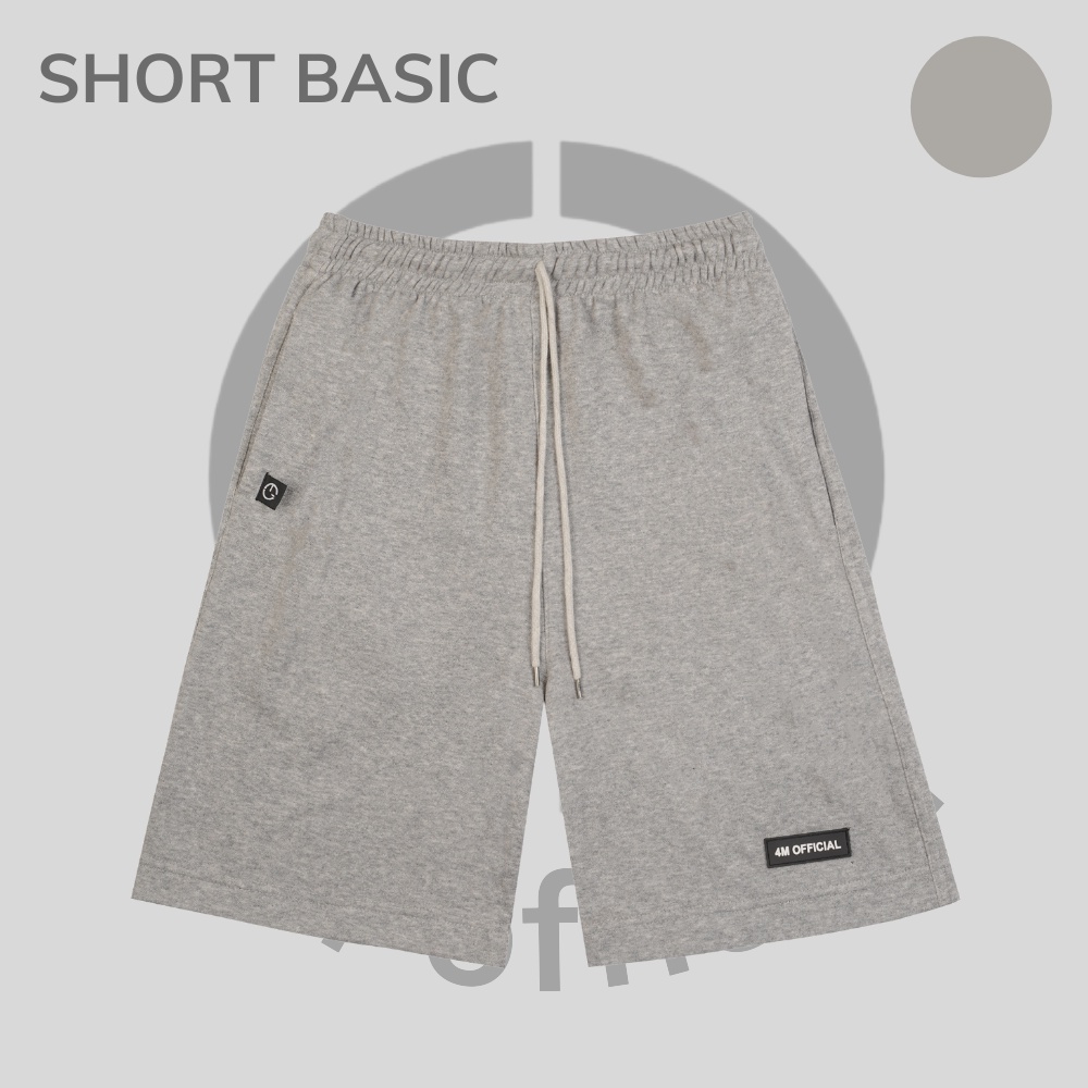 Quần short basic 4M OFFICIAL chất nỉ chân cua, Quần đùi unisex ống suông nam nữ dày dặn | WebRaoVat - webraovat.net.vn