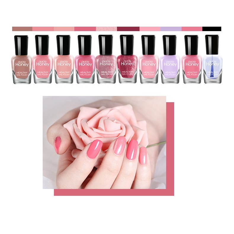 Sơn móng tay set 10 màu khô nhanh có thể lột và có thể rửa được bằng nước cho người mới SM-S10