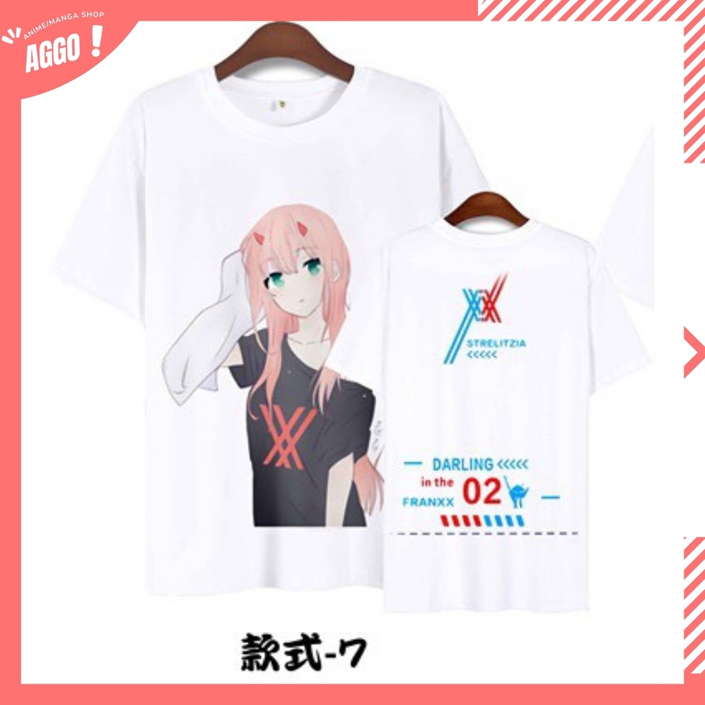 Áo Thun Tay Lửng Anime Darling in the FranXX Nam Nữ Đủ Size
