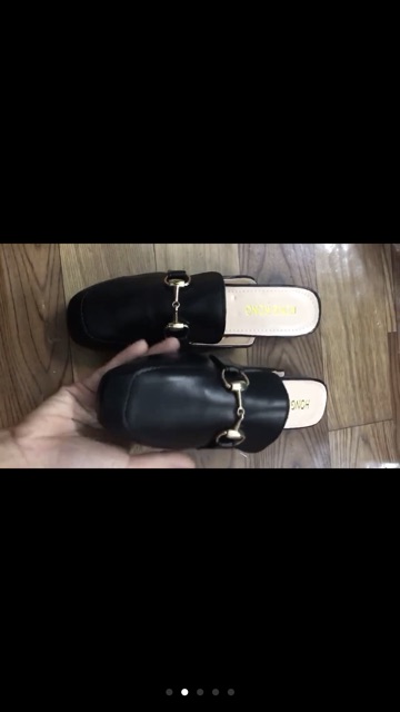 Freeshipto_50k Dép Sục Nữ Mũi Vuông Khoá Trơn - kèm video TBHF1