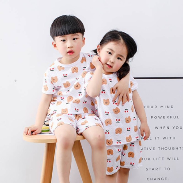 Bộ cộc cotton lỗ thoáng khí 2-7Y (mẫu 1-4)