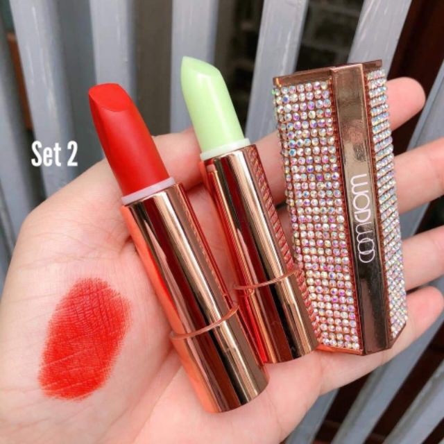 Set son WodWod 2 cây Natural Avocado Lipstick (son lì + son dưỡng)