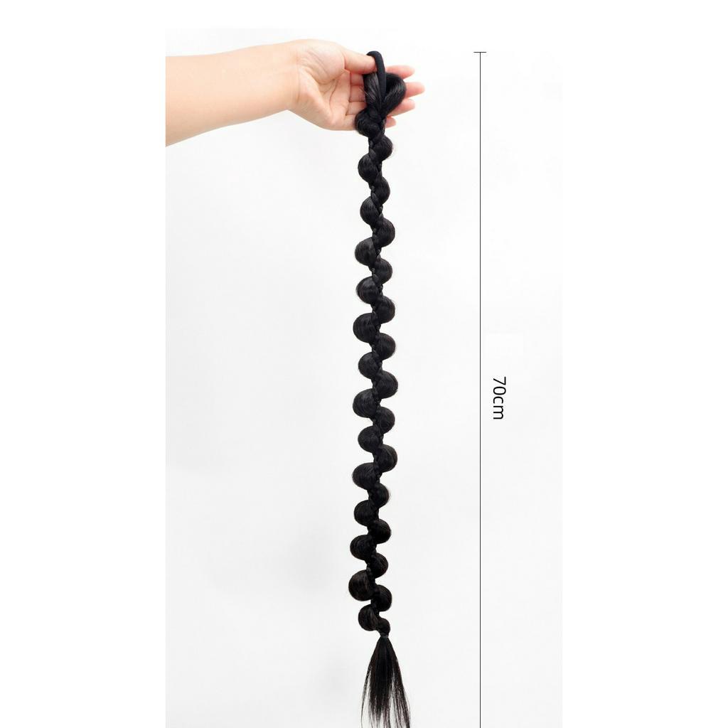 Tóc giả tết thắt bính dài 70cm J702 ❤️FREESHIP❤️ tóc tết thắt bính, tóc giả thắt bím