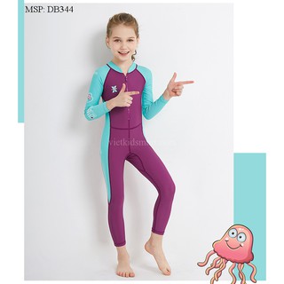 BỘ BƠI LIỀN DÀI TAY X-MANTA (TÍM XANH)