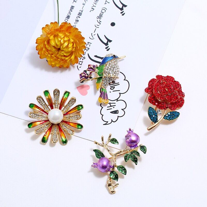 Ghim Cài Áo Hình Động Vật Và Cây Cối Thời Trang Hàn Quốc Đơn Giản Sáng Tạo Dành Cho Nữ