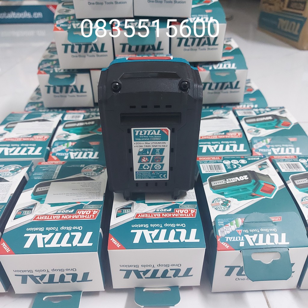 PIN 20V LITHIUM TOTAL TFBLI2002  PIN 20V/4AH TOTAL  PIN SẠC ION