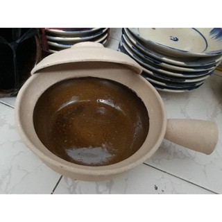 Nồi niêu đất tay quai cầm cỡ đại đk 20cm cao 8cm