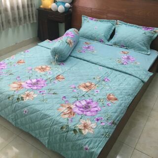 Bộ gra mền gối cotton poly cao cấp