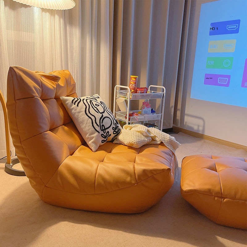Ghế sofa lười có thể nằm xuống và ngủ phòng ngủ sofa nhỏ đơn ban công cửa sổ bay tatami sâu bướm đậu túi ghế sofa
