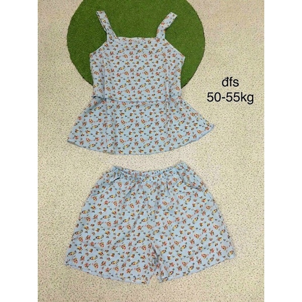 bộ đùi lụa mango mặc nhà 2 dây - thời trang nữ