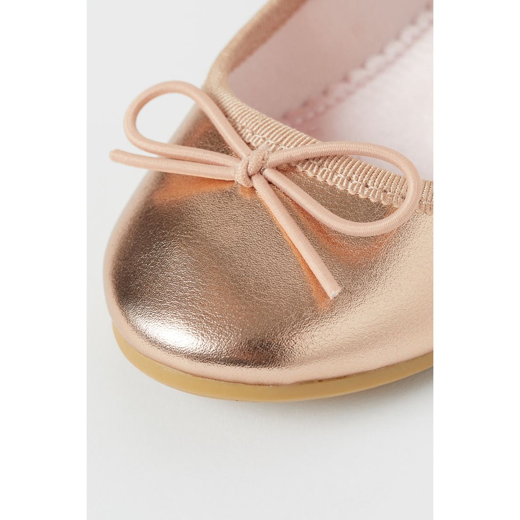 Giày H&M búp bê màu gold có dây ngang