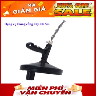 Dụng Cụ Thông Tắc Cống, Dụng Cụ Thông Cống Dây Dài 5m  Cao Cấp Dễ Sử Dụng
