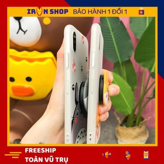 ỐP LƯNG IPHONE - ỐP LƯNG CÚN YÊU VÀ TOTORO (Tặng Popsocket)