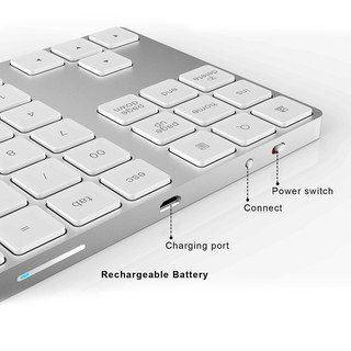 Bàn Phím Số 34 Phím Không Dây Bluetooth 3.0 Cho Laptop/Ios/Mac Os/Android