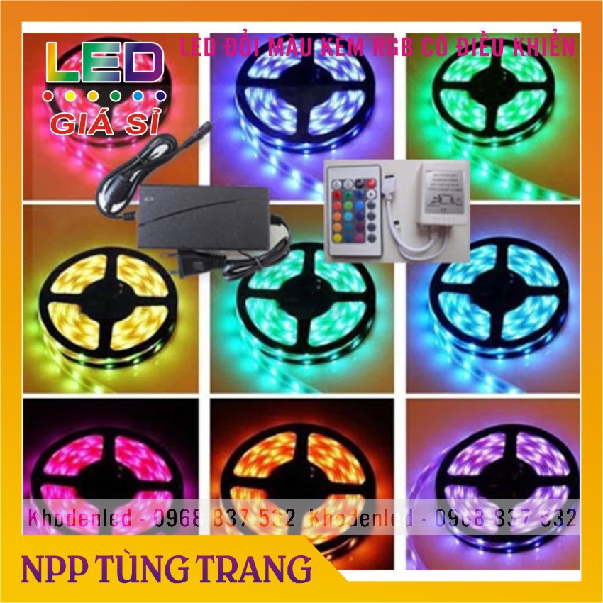 Cuộn LED dán 5M - 7 màu RGB dùng điều khiển | BigBuy360 - bigbuy360.vn