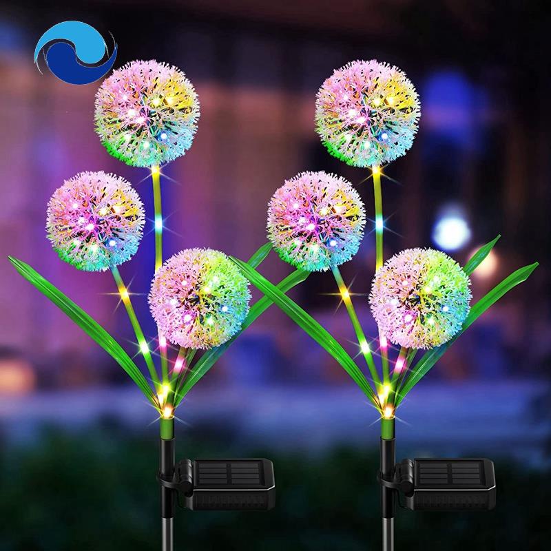 Bộ 2 Đèn LED 36 Bóng Năng Lượng Mặt Trời Chống Thấm Nước Hình Hoa Bồ Công Anh Trang Trí Sân Vườn