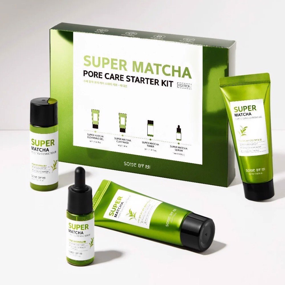 Bộ Kit Matcha Dưỡng Da Thu Nhỏ Lỗ Chân Lông Some By Mi Super Matcha Pore Care Starter Kit - Edition