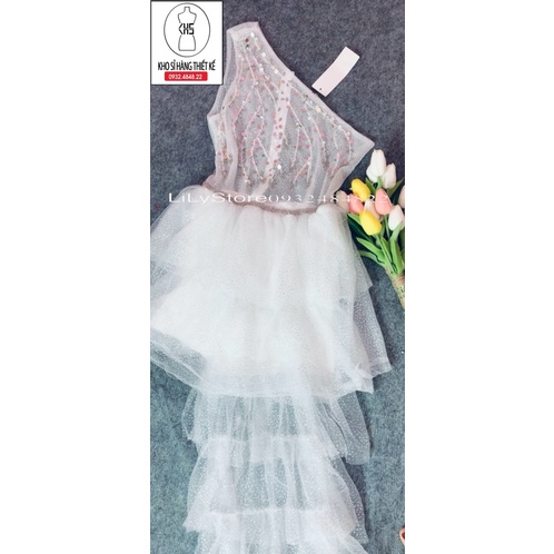 ĐẦM LỆCH VAI DỰ TIỆC DÚN TẦNG KẾT CƯỜM full S/M/L/Xl (ẢNH VÀ VIDEO DO CHỦ SHOP TỰ CHỤP 1000% )