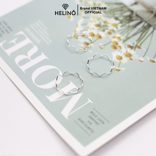 (HẾT HÀNG) Nhẫn bạc HELINO sóng trơn basic xinh xắn N06