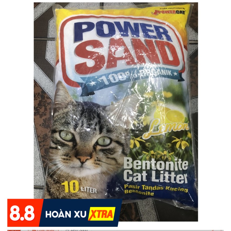 Cát vệ sinh cho mèo POWER SAND bao 5L (BENTONITE CAT LITTER)