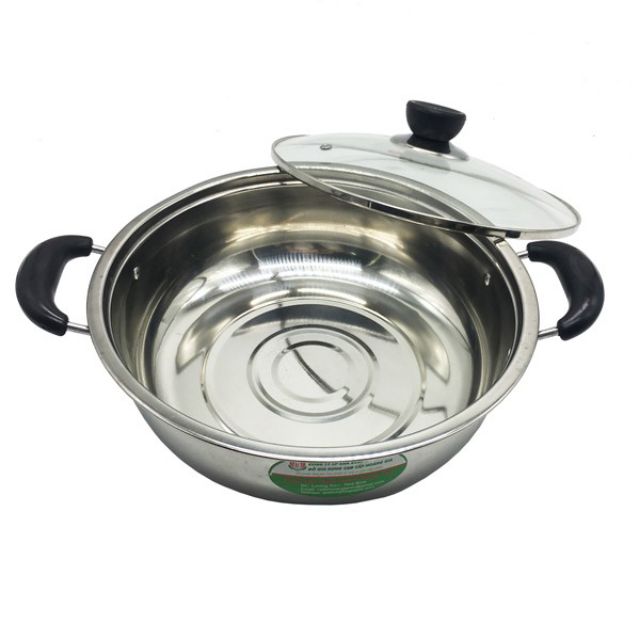 Nồi lẩu ,nồi canh inox 201 hoàng gia size 26cm.. (Tặng khẩu trang  khi mua sp )